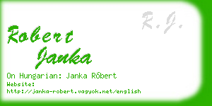 robert janka business card